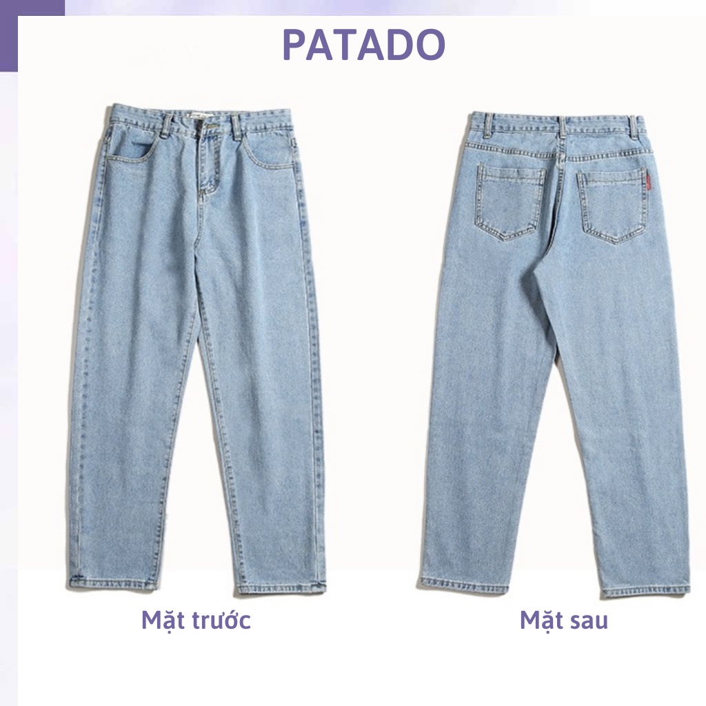 Quần jean nam ống rộng dáng baggy suông đứng nam nữ phong cách Hàn Quốc SR01 cam kết không phai màu | BigBuy360 - bigbuy360.vn