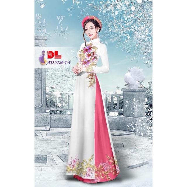 Vải Áo Dài Tằm Ý/ Lụa Nhật Hoa Trên và Dưới