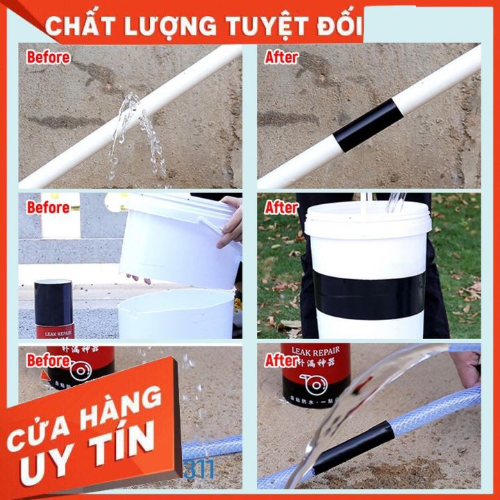 Băng keo chuyên dùng để chống rò rỉ đường ống FLEX JIMATORTAPE chống thấm nước K02 (loại xịn, kích thước 10cm x 1.52m