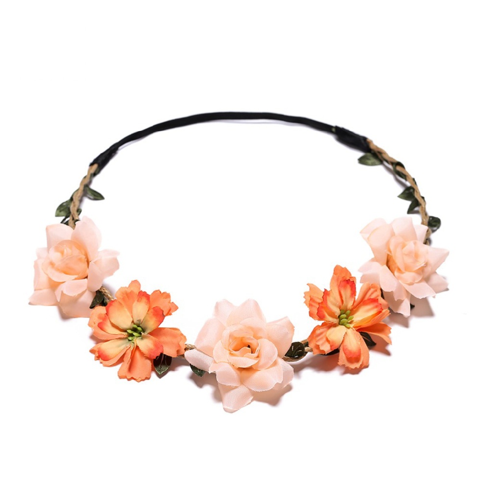 Women Flower Hairband Wedding Floral Headband Hair Garland Girls Crown Wreath