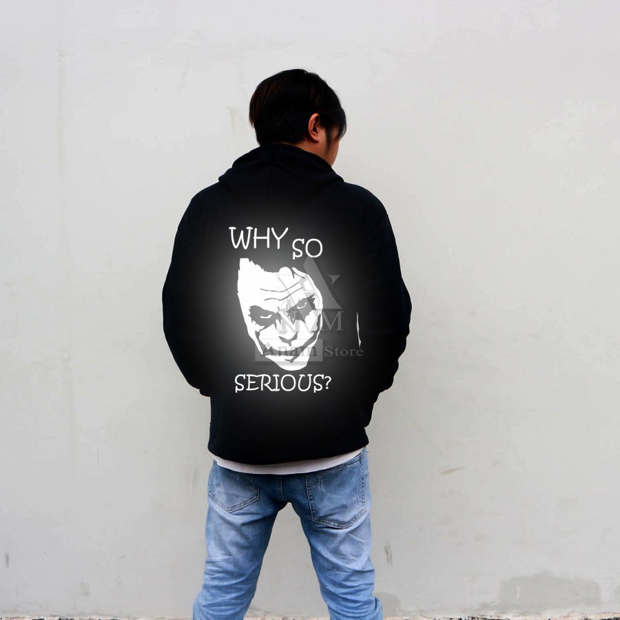 Áo hoodie dây kéo nam nữ, Phản Quang Joker, Vải Nỉ Ngoại, Anam Store