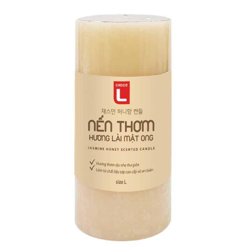 Nến Sáp Trụ Tròn Choice L Jasmine Honey Hương Lài Mật Ong Size L 400G