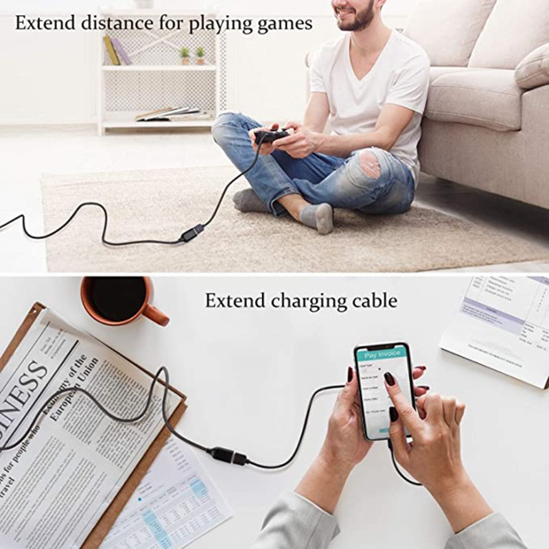 Cáp mở rộng Usb U1 4 lõi từ giắc usb sang đầu cắm usb dài 0.6 / 1 / 1.5M