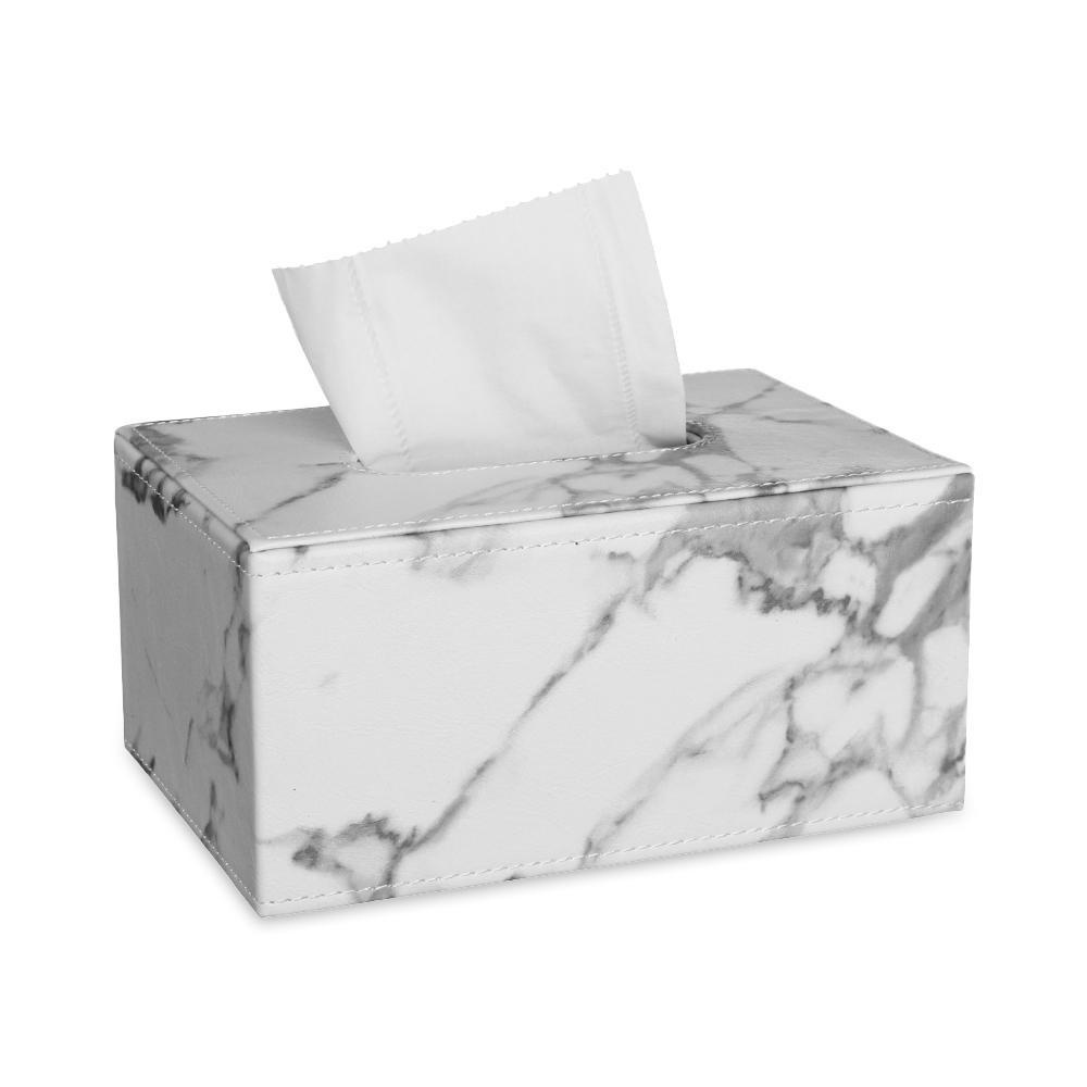 Hộp Đựng Khăn Giấy Bằng Da PU Để Bàn Trang Trí Tiện Dụng