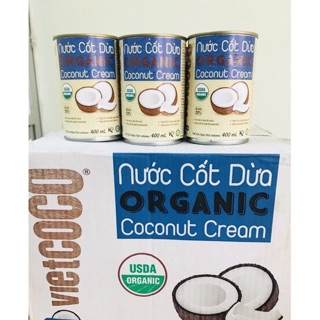 Nước Cốt Dừa Hữu Cơ Vietcoco Organic 400ml