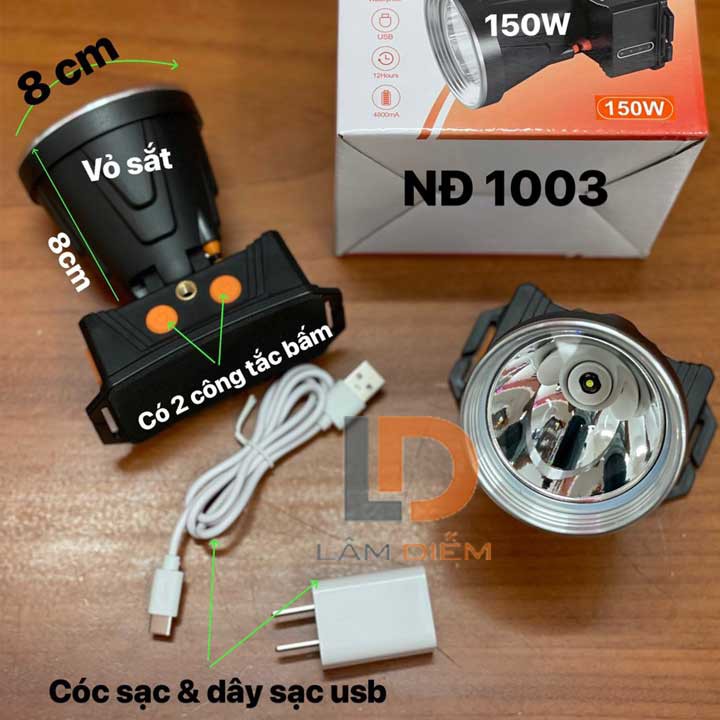 ĐÈN ĐỘI ĐẦU PIN SẠC USB HIỂN THỊ PHẦN TRĂM SIÊU SÁNG 3 CHẾ ĐỘ NĐ | WebRaoVat - webraovat.net.vn