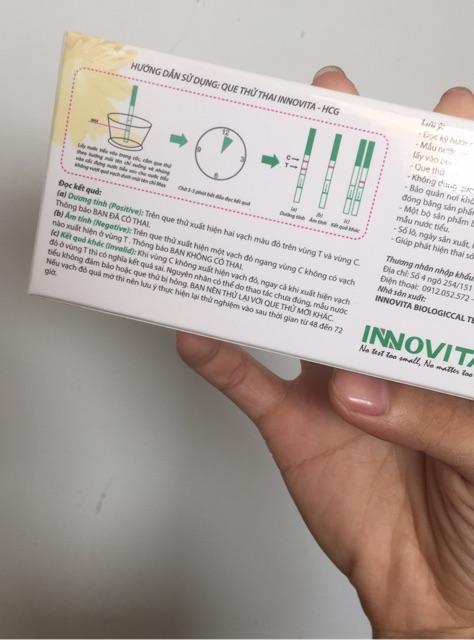 Que thử thai HCG innovita