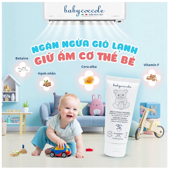 Kem giữ ấm cho bé Babycoccole từ sáp ong và vitamin 75ml 0m+