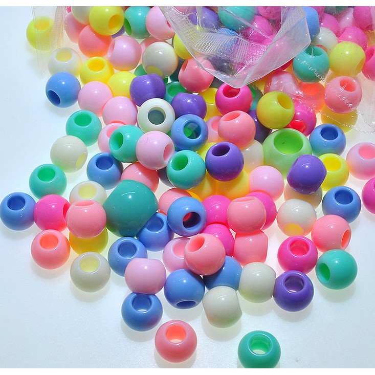 Hạt nhựa làm trang sức 10-18mm bằng acrylic nhiều màu sắc thời trang