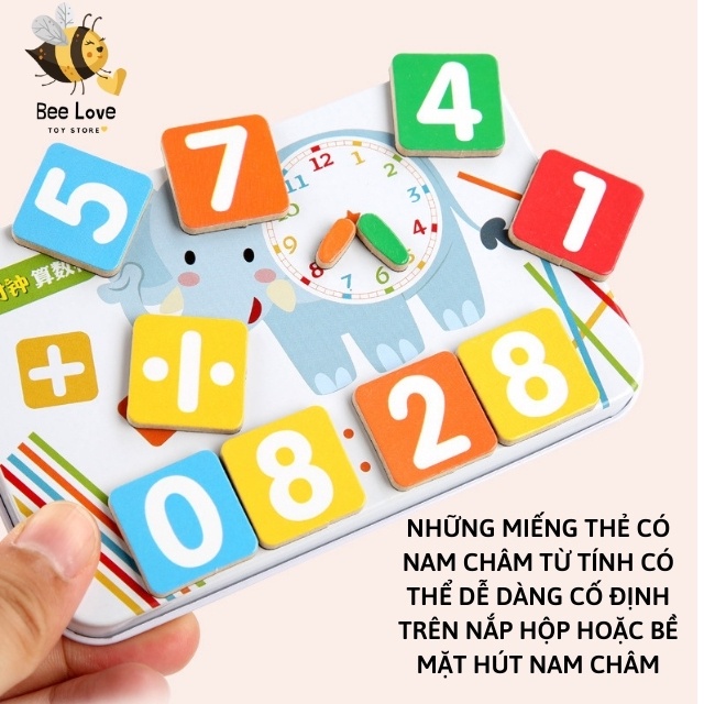 Đồ chơi thông minh cho bé học tập chữ cái đồng hồ ghép hình nam châm giúp trẻ em phát triển nhận thức BL78 Beelove Store
