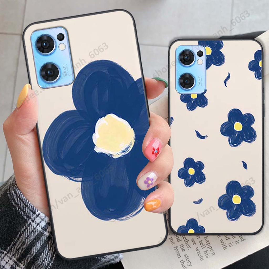 Ốp lưng Oppo Reno7 4G / Reno7 Z / Reno 7Z 5G in hình hoa, gấu rich bear nghệ thuật, thời trang