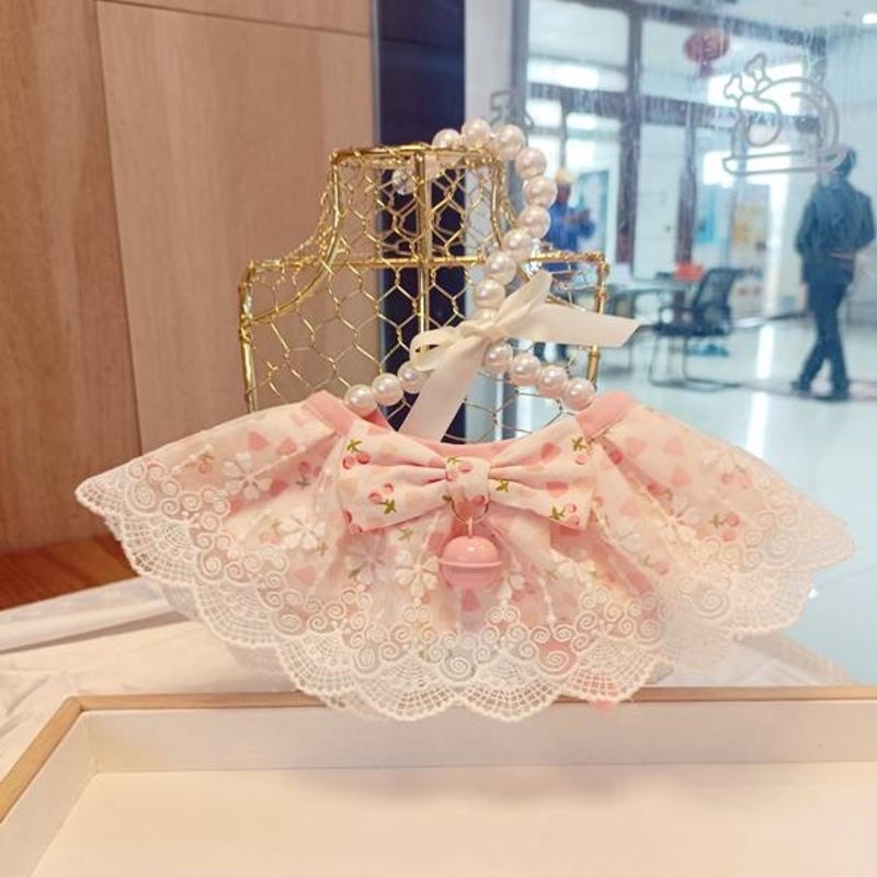 Khăn Quàng Cổ Phối Ren Xinh Xắn Cho Thú Cưng