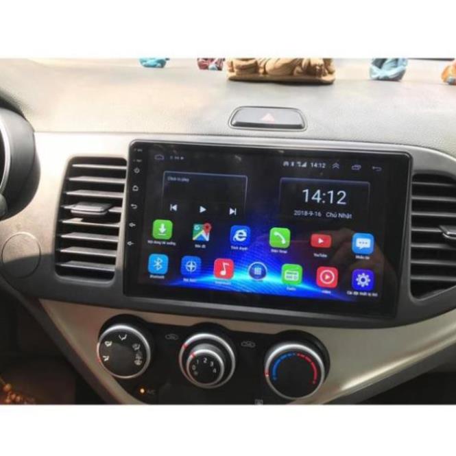 Mặt dưỡng xe Kia morning  lắp màn hình 9 In 2014-2019 -rẻ sập sàn