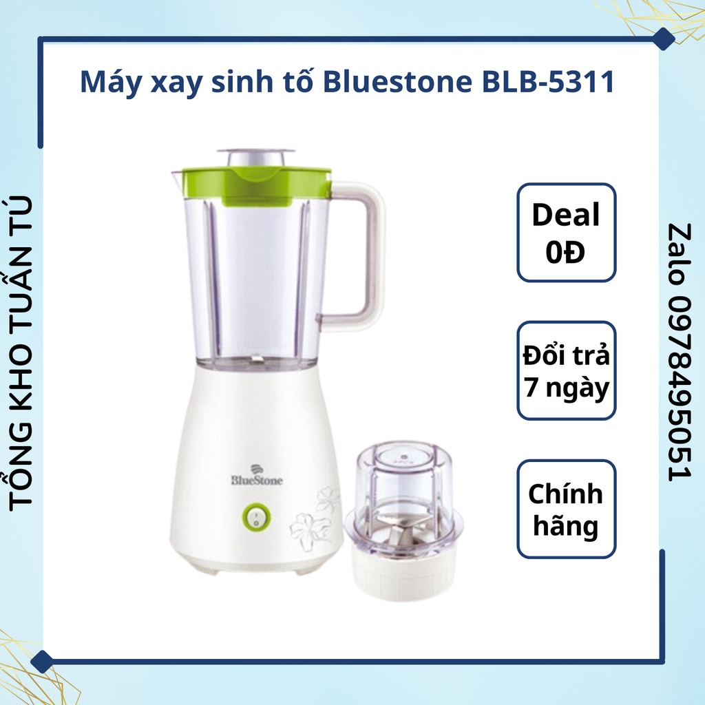 Máy xay sinh tố Bluestone BLB-5311 làm từ nhựa cao cấp dễ dàng tháo rời tiện dụng.