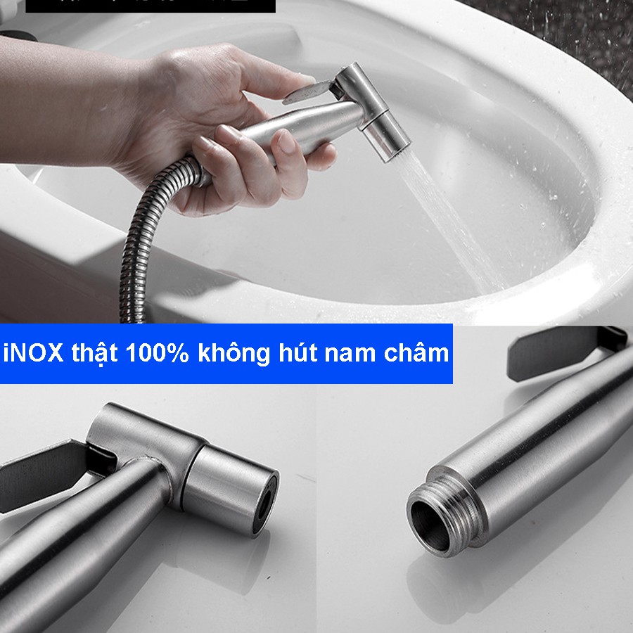 Đầu vòi xịt vệ sinh, Vòi bồn cầu toilet iNOX Thật 100% SUS 304 Hàng xịn B12