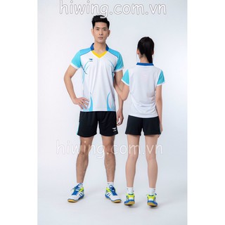 Bộ bóng chuyền nam nữ màu trắng
