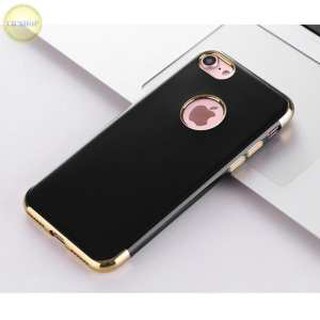[Mã ELHAJULY giảm 6% đơn 50K] ốp lưng đen bóng mạ 2 đầu iphone 7 plus