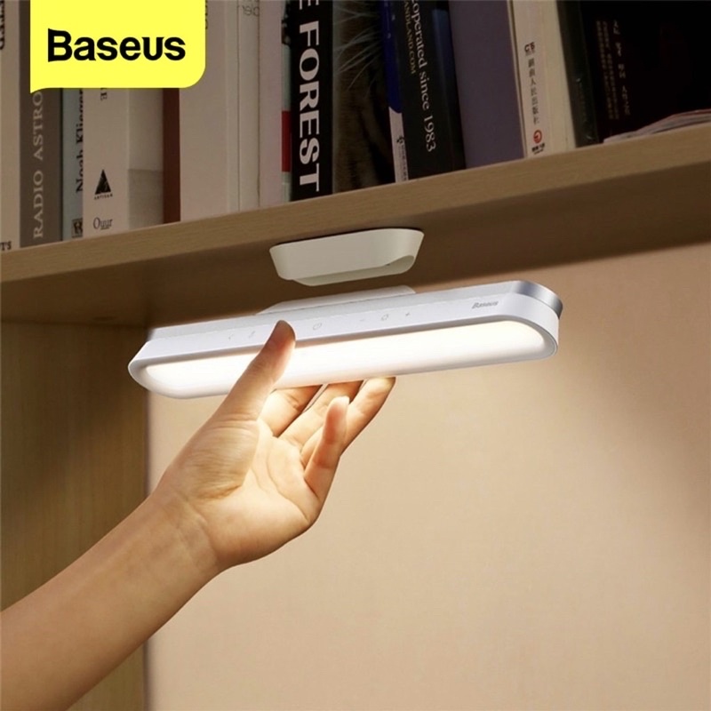 Đèn LED Baseus có đế nắm châm hút không dây cảm ứng sạc USB để đọc sách vào ban đêm