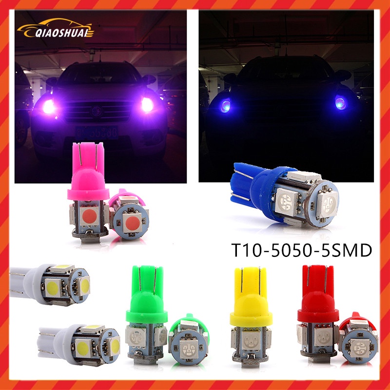 Bóng đèn LED T10 12 V gắn bảng điều khiển xe hơi và xe máy nhiều màu tùy chọn