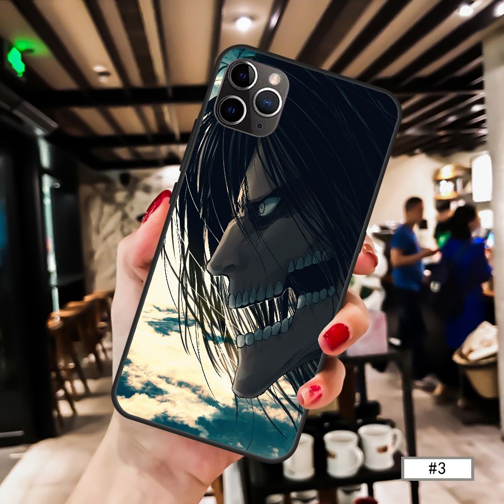 Ốp điện thoại mềm hình Attack On Titan thích hợp cho iPhone X Xsmax 11 Pro Max Xr 8 7 6 6s Plus
