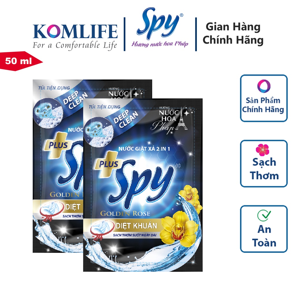 Nước giặt xả SPY Deep Clean Plus 50ml
