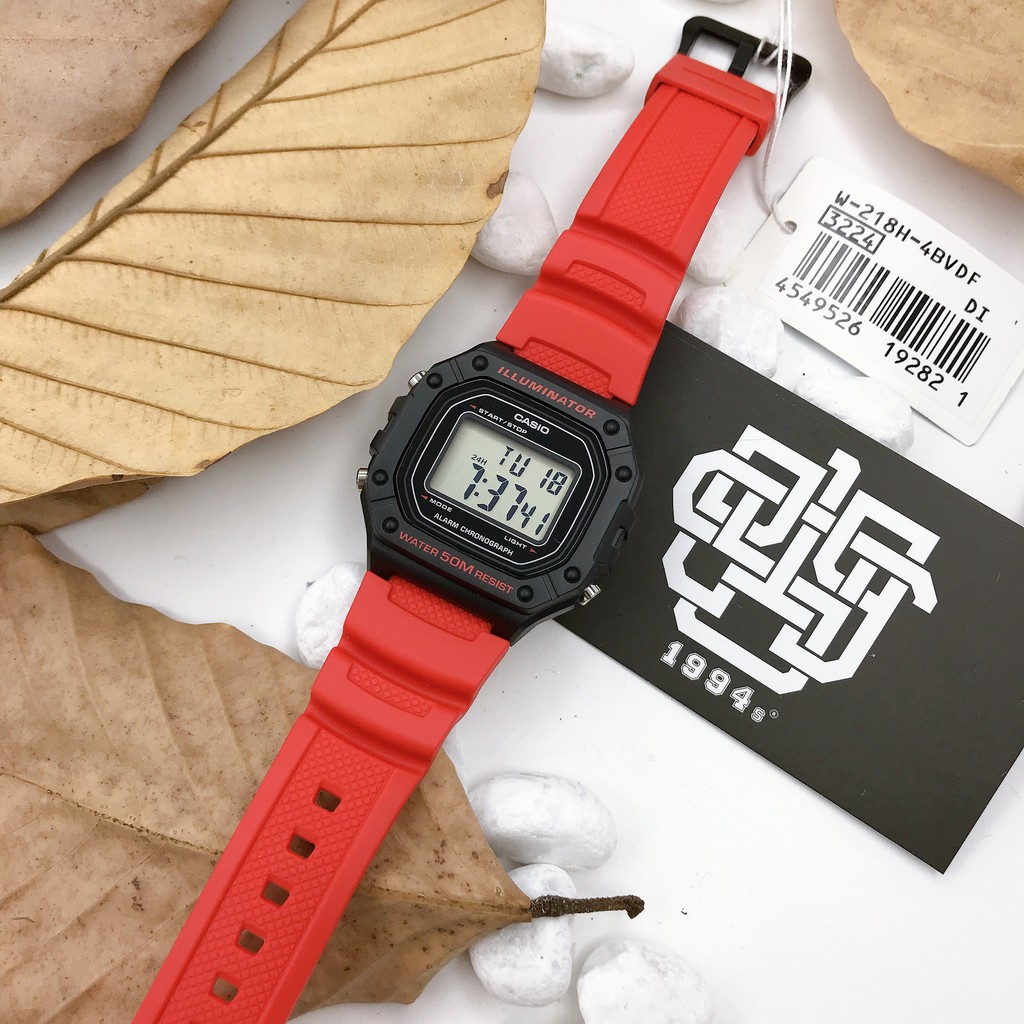 Đồng hồ nam Casio W-218 / W-218H-4B dây nhựa chính hãng