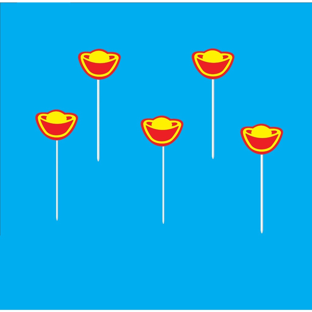 Set cắm giấy Xuân về trang trí bánh kem, chúc mừng năm mới