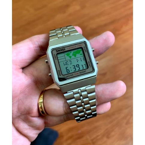 (Chính Hãng) Đồng Hồ Nam Nữ SKMEI 1338 World Time 36 Giờ Thành Phố Chống Nước Khủng | BigBuy360 - bigbuy360.vn