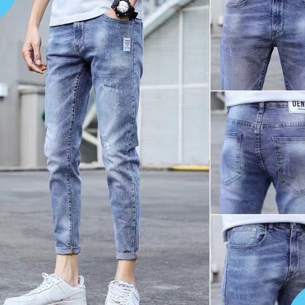 Quần Jean Nam Chất Co Giãn, Không Bai Màu, Dáng Ôm Body, Hit Hót Thời Trang Phong Cách tp_shop_ 87 ms1014