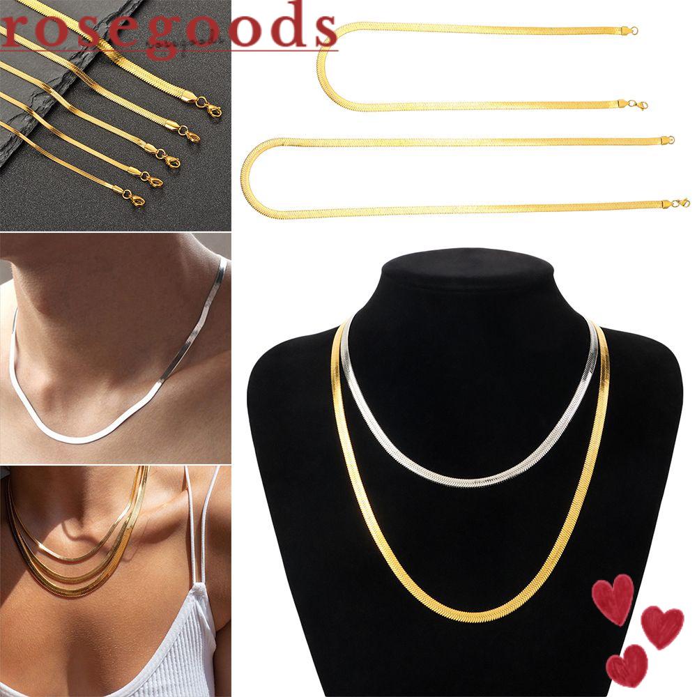 Vòng Cổ Choker Bản Dẹt Linh Hoạt 18 / 20 &quot;