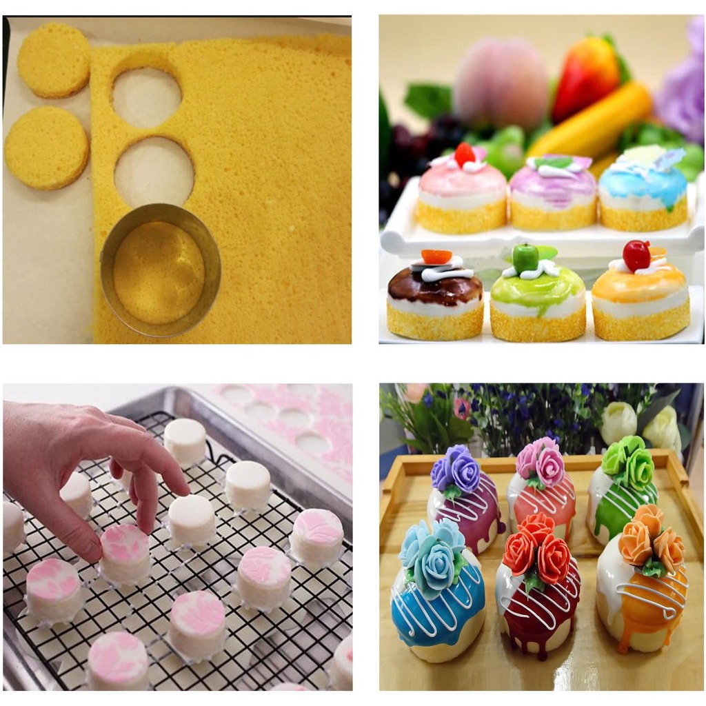 Set 5 Khuôn Cắt Bánh Hình Tròn Bằng Thép Không Gỉ