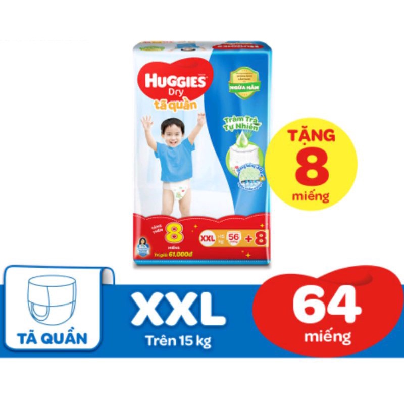 Tả quần Huggies Dry XXL56 mẫu mới