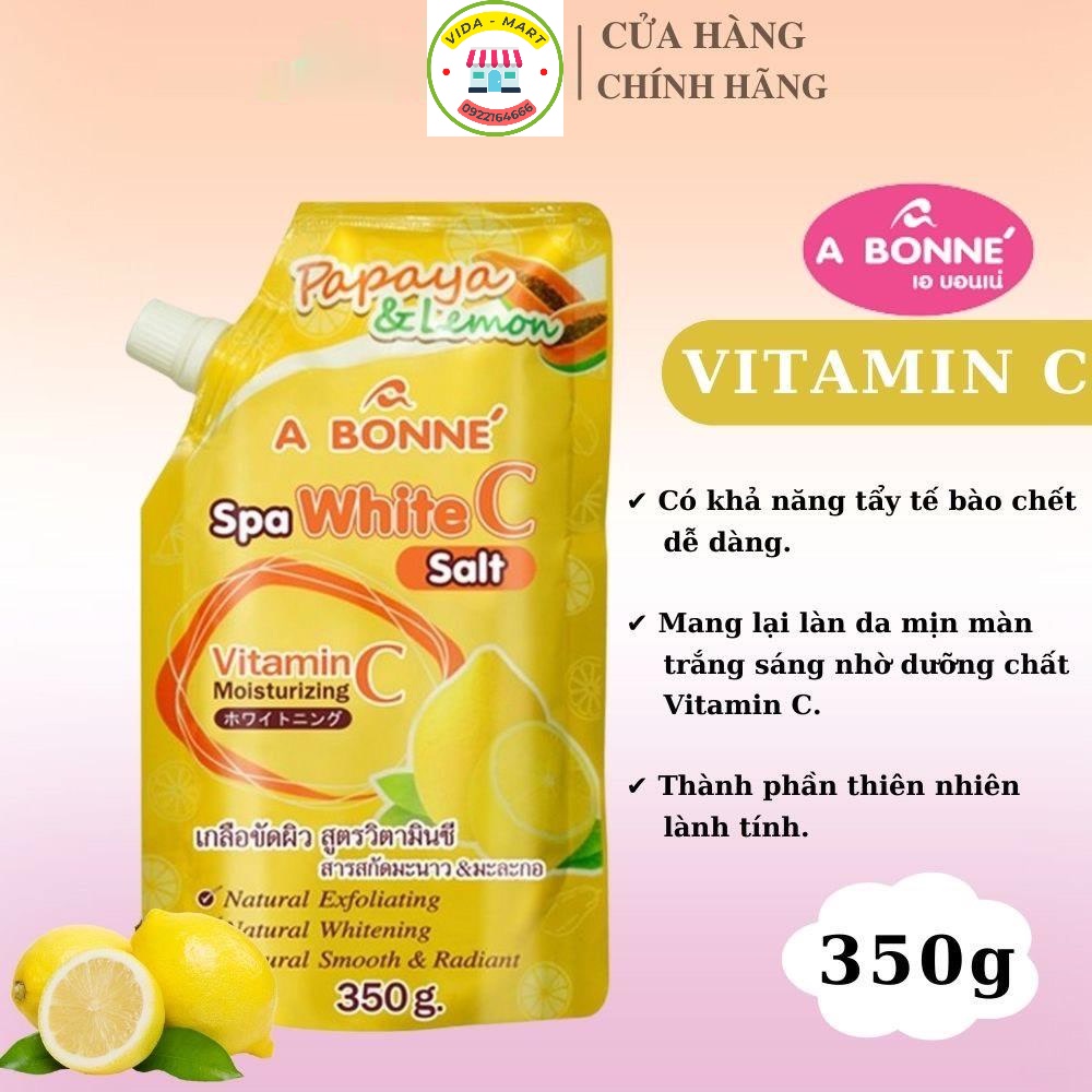 Muối Tắm Sữa Bò Tẩy Tế Bào Chết A Bonne Spa Milk Salt Trắng Da 350g Cân Bằng Độ Ẩm Cho Da Mềm Mại, Mịn Màng (SP200276)