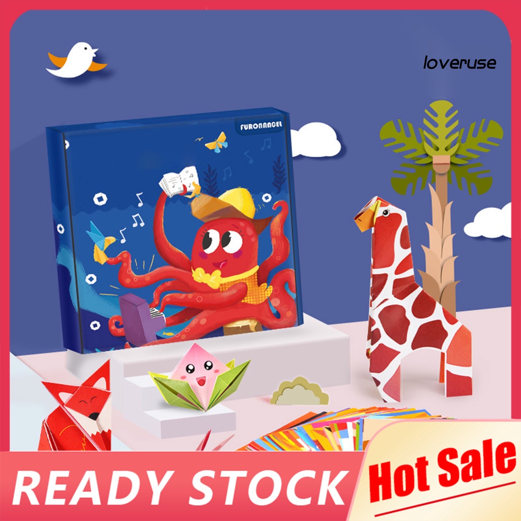 Set giấy xếp hình Origami nhiều màu sắc tiện lợi dành cho trẻ em