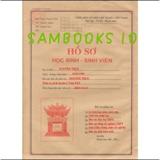 Combo 10 bộ Hồ sơ học sinh sinh viên