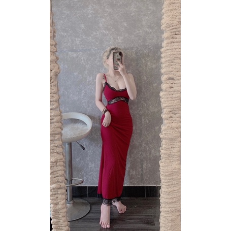 Đầm Body Ren Gân Fom Đỉnh Dài Xuất Sắc - Hình Thật Sp ✅
