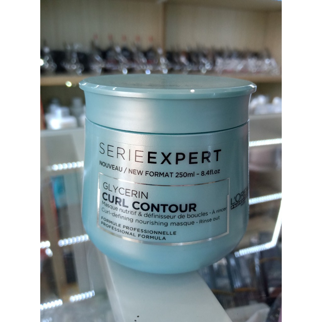 Hấp dầu Loreal Glycerin Curl Contour dành cho tóc uốn xoăn 250ml- hũ