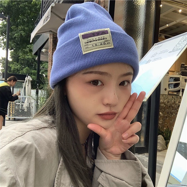 Mũ len giữ ấm bảo vệ tai màu sắc kẹo ngọt phong cách thời trang nhật bản