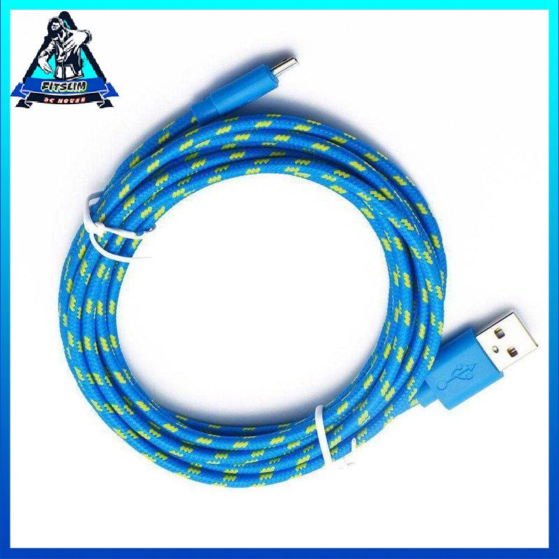 [Fitslim] Nylon Braided Micro USB Cable Data Sync USB Charger Cable Phone USB Micro