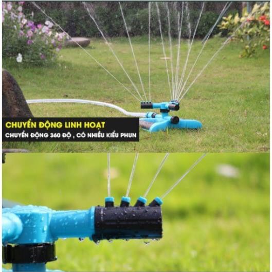 Vòi tưới cây phun nước tự động thông minh xoay tròn 360 độ tưới cỏ, phun mưa làm mát mái tôn,mát sân-tiết kiệm nước