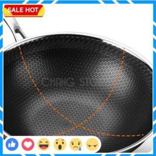 Chảo Siêu Chống Dính Sâu Lòng Vân Đá Tổ Ong Hàn Quốc, Dùng Được Cho Mọi Loại Bếp + Tặng Kèm 1 Khăn Lau Bếp