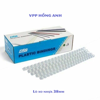 Lò xo nhựa đóng gáy sách, đóng tài liệu phi 38mm - Hộp 50 cái