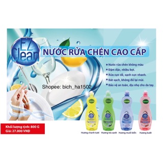 Nước rửa chén cao cấp đậm đặc EZ 800g