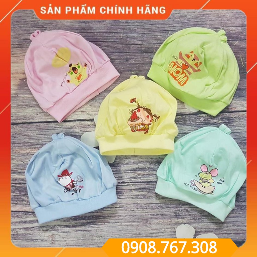 Mũ Sơ Sinh Nấm Chất Cotton Mềm Cho Bé Dưới 6kg - SP000636