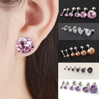 Khuyên Tai Thời Trang 2mm 3mm 4mm 5mm 6mm 8mm Màu Trắng Đen Hồng Tím