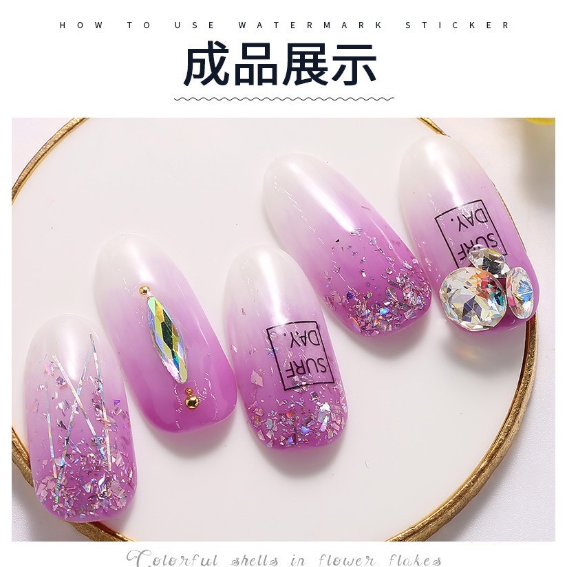 Nhũ khổng tước tráng gương 2 trong 1 - Set 3 màu