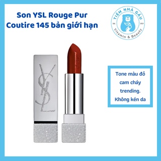 Son môi ysl rouge pur coutire 145 limited, màu đỏ cam cháy