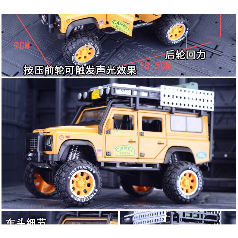 ToyToyMan ✨ Mô Hình Xe Hợp Kim Land Rover Defender Plus Tỉ Lệ 1:28 ô tô đồ chơi/vật trang trí/Món quà sinh nhật
