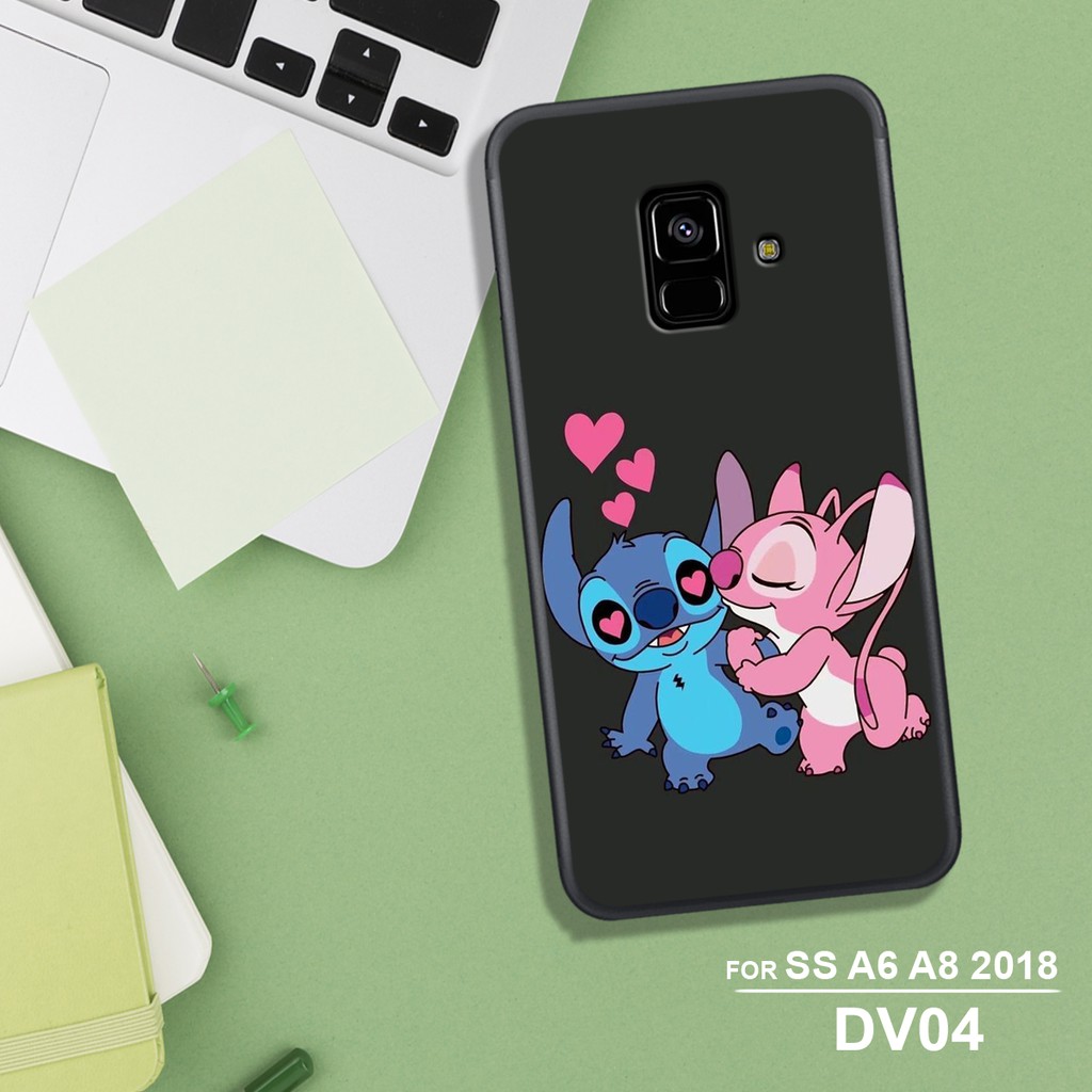 Ốp lưng Samsung A6 - A6 PLUS - A8 -A8PLUS chất liệu UV in hình Disney lilo stitch cute