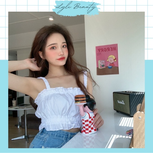 Áo hai dây bó sát Lylibeauty chất vải cotton thoáng mát co giãn 4 chiều